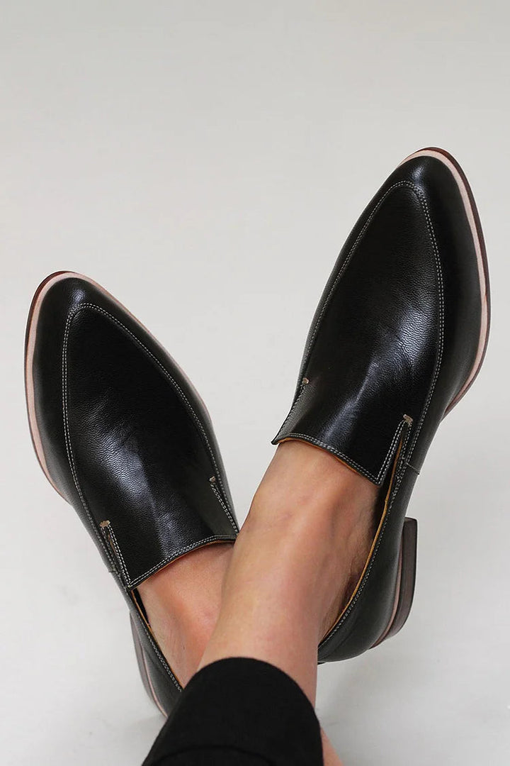 VERLAINE PARIS™ | Mocassin Patchwork Noir