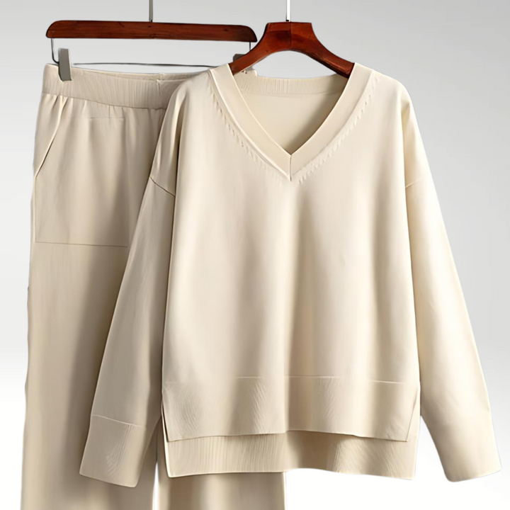 VERLAINE PARIS™| Luxe Ensemble deux pièces col V