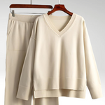 VERLAINE PARIS™| Ensemble deux pièces luxueux à col en V