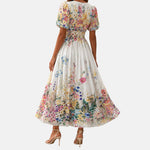 VERLAINE PARIS™| Robe midi cache-cœur à imprimé fleuri