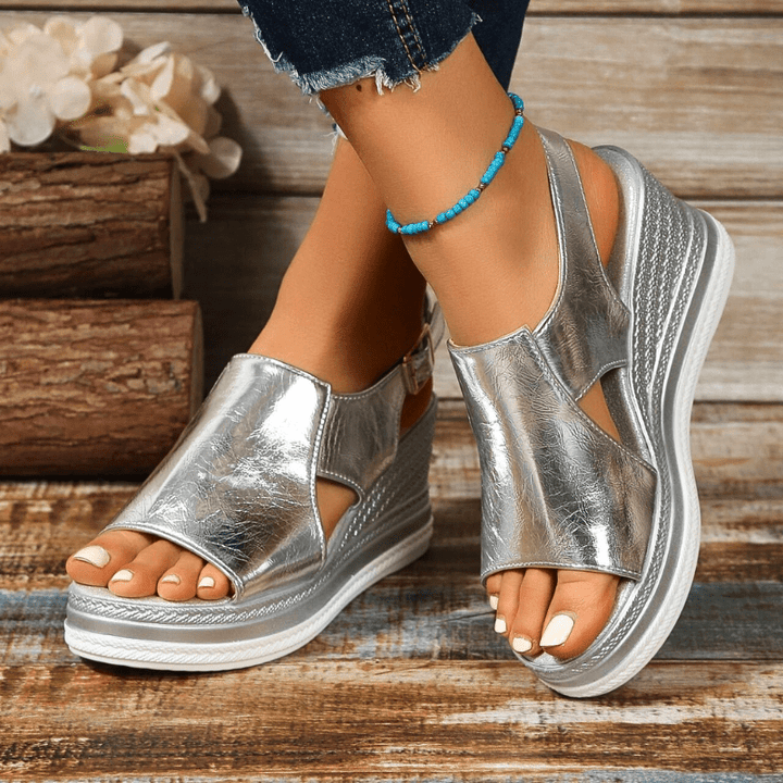VERLAINE PARIS™- Sandales Stylées Métalliques