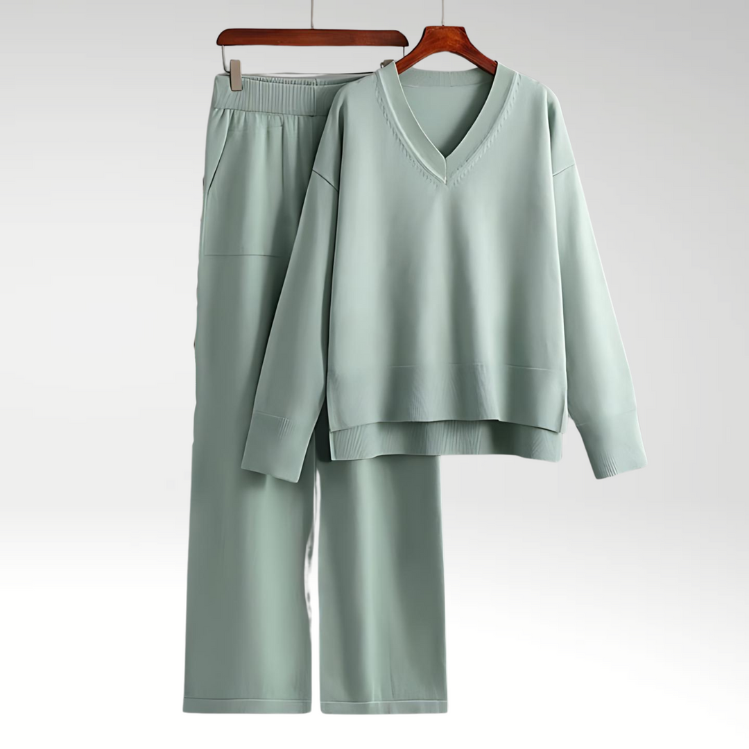 VERLAINE PARIS™| Luxe Ensemble deux pièces col V