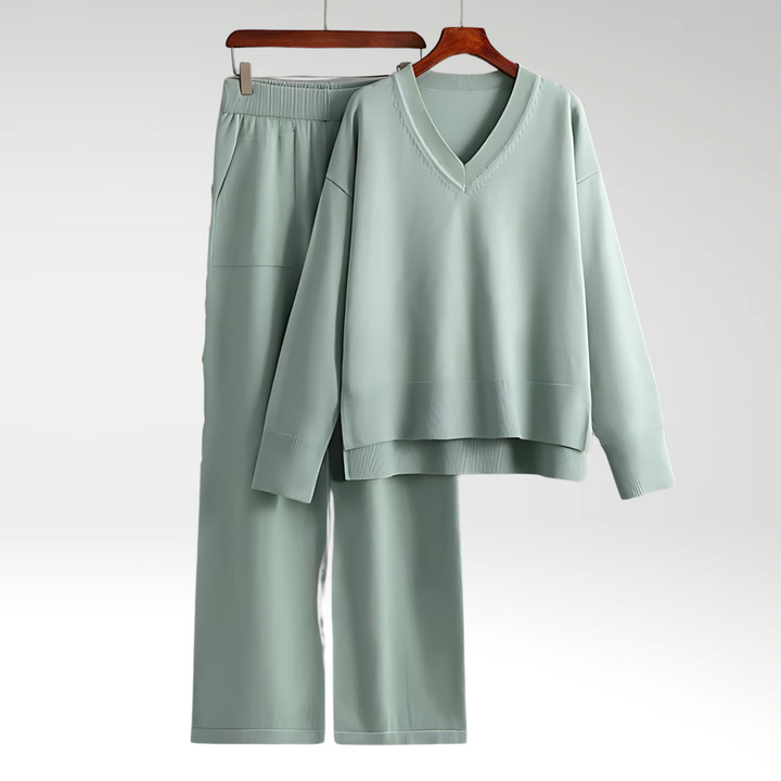 VERLAINE PARIS™| Luxe Ensemble deux pièces col V