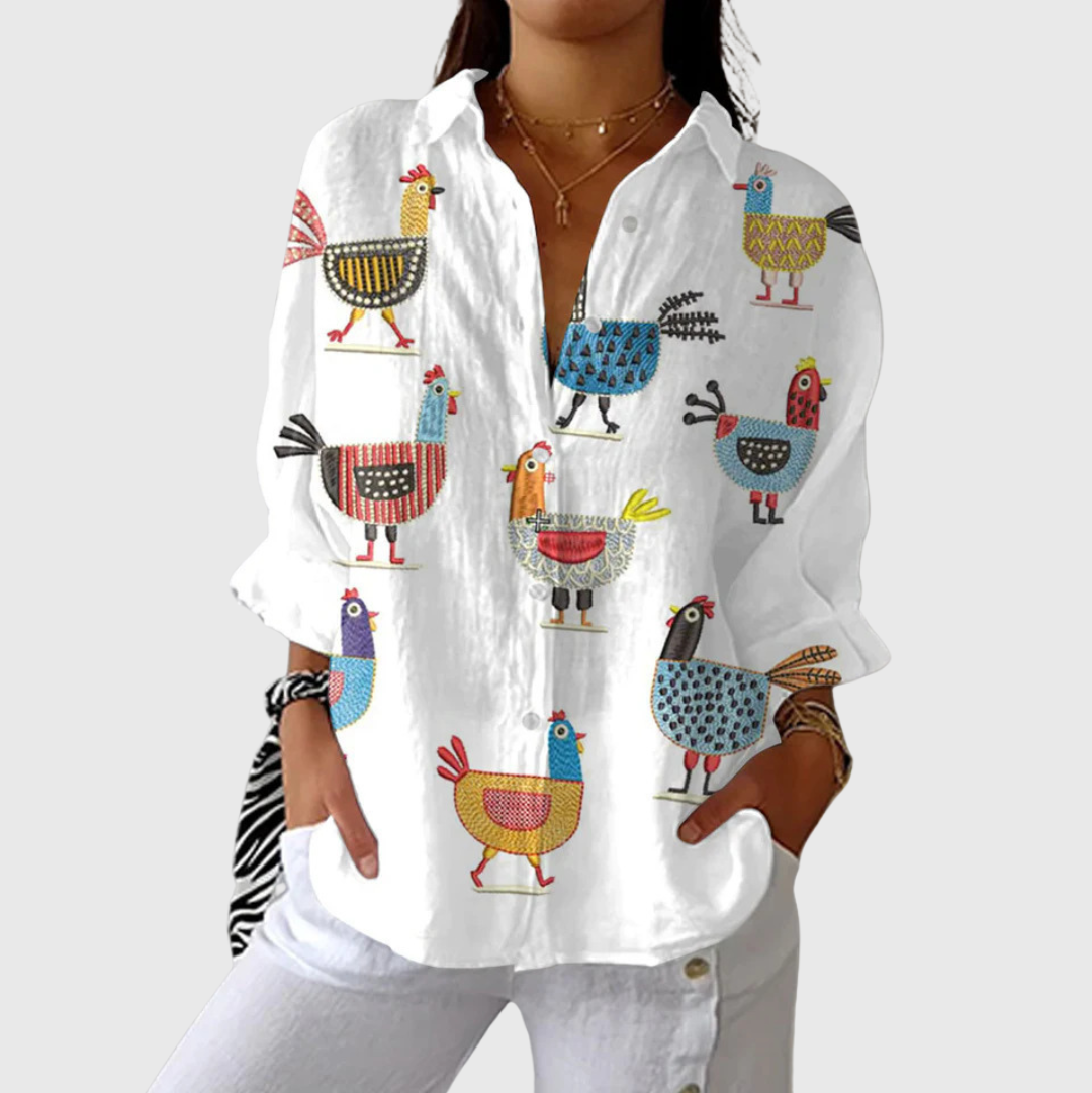 VERLAINE PARIS™ Blouse imprimée légère et colorée