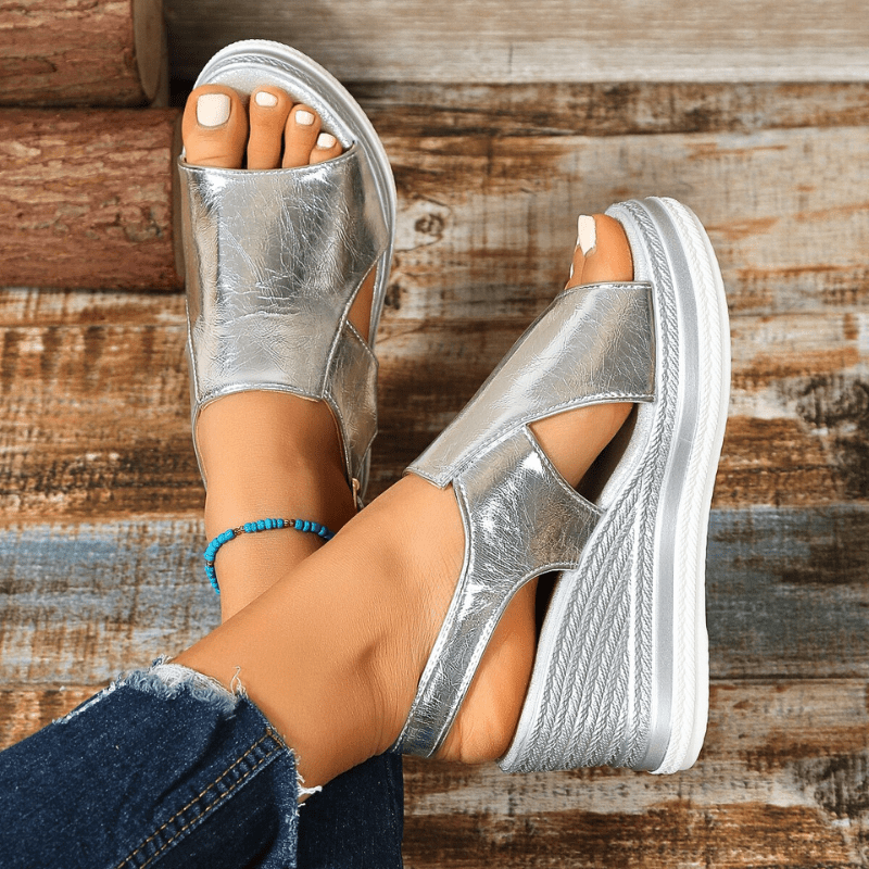 VERLAINE PARIS™- Sandales Stylées Métalliques