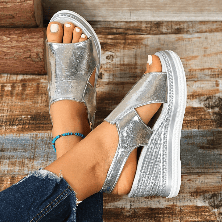 VERLAINE PARIS™- Sandales Stylées Métalliques