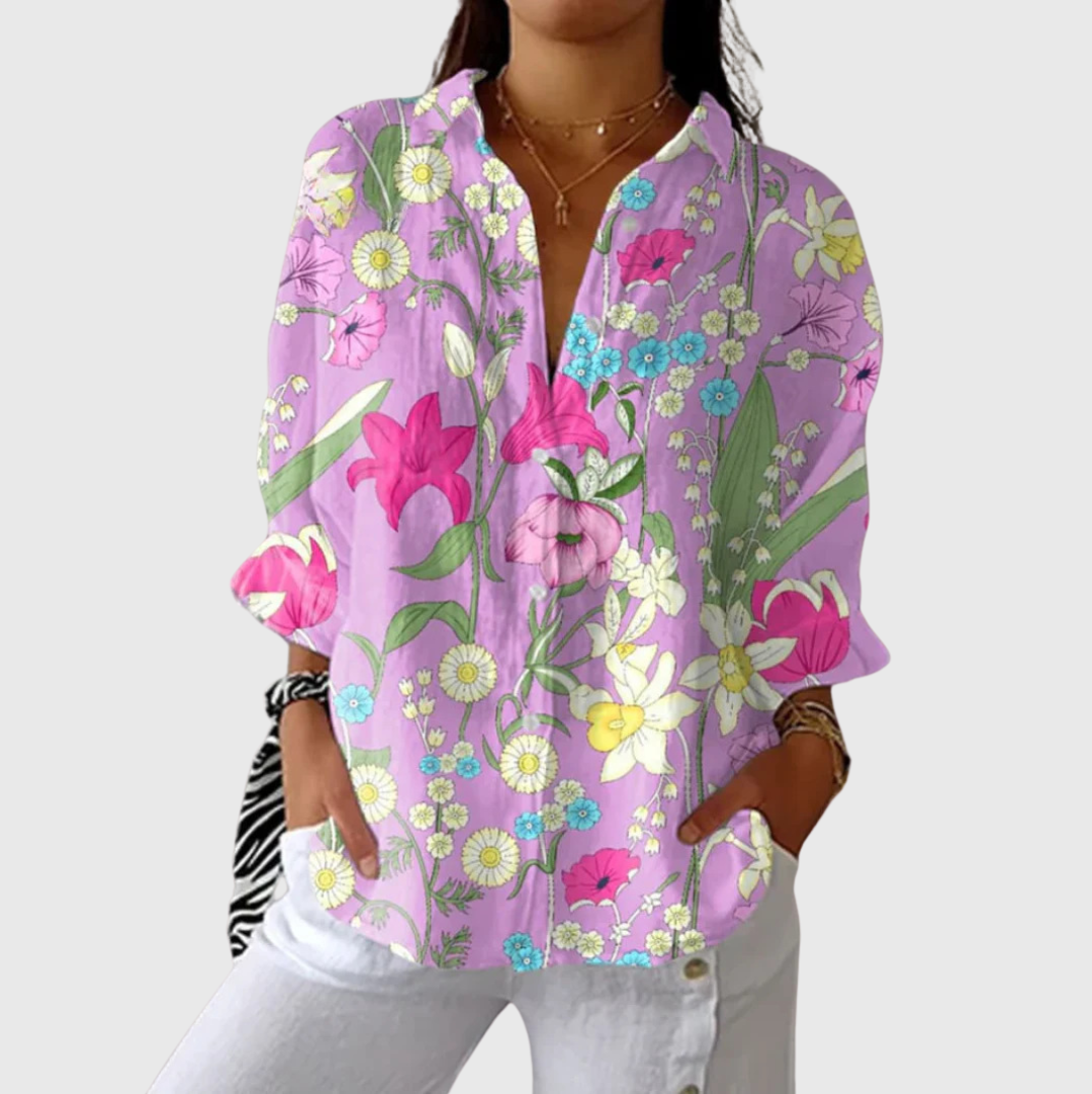VERLAINE PARIS™ Blouse imprimée légère et colorée