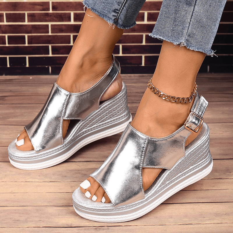VERLAINE PARIS™- Sandales Stylées Métalliques