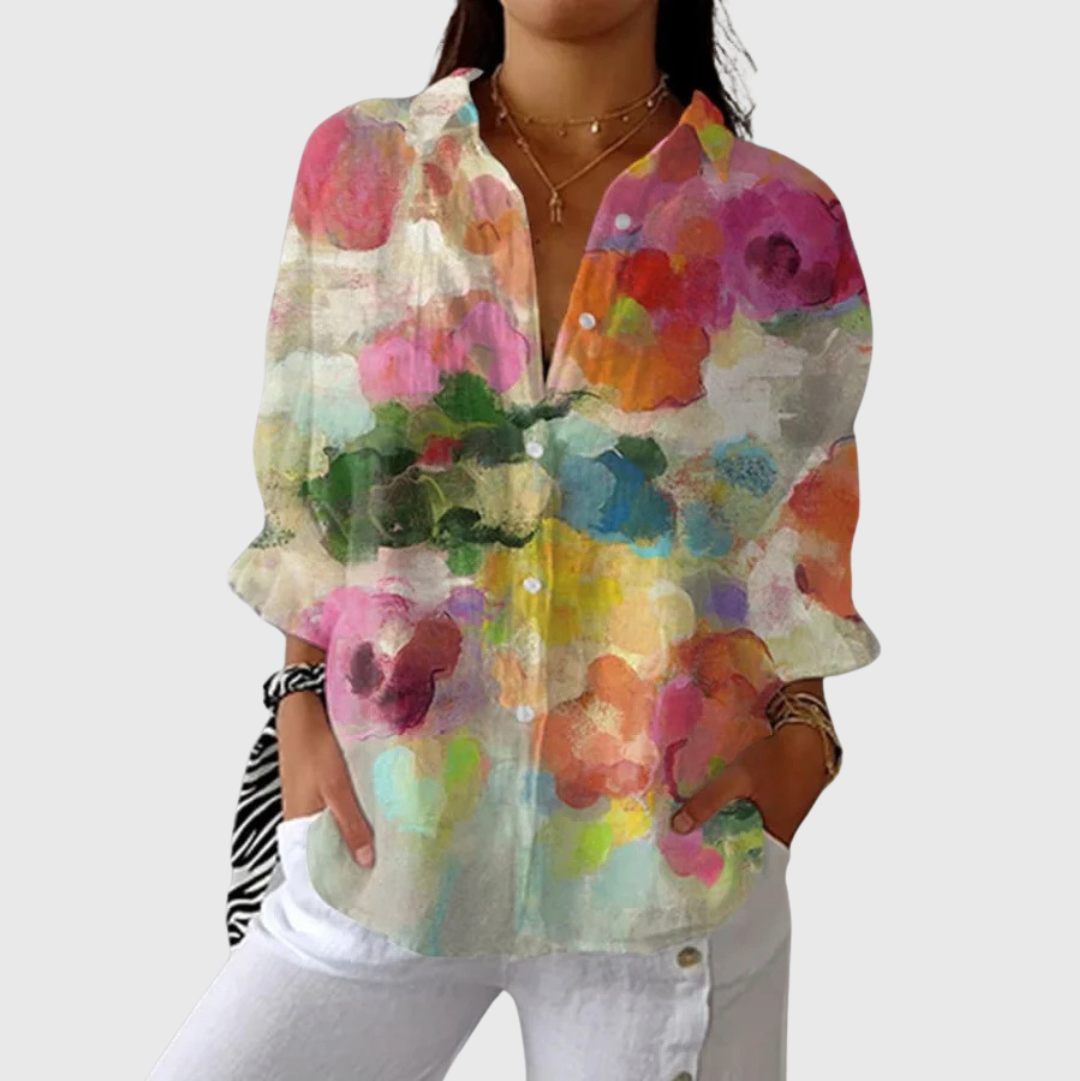 VERLAINE PARIS™ Blouse imprimée légère et coloréelégère et colorée