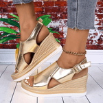 VERLAINE PARIS™- Sandales Stylées Métalliques