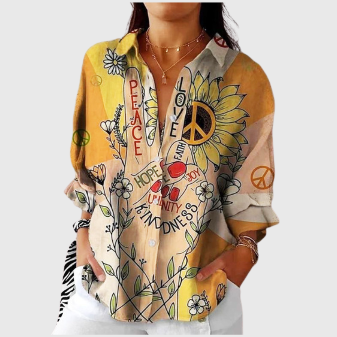 VERLAINE PARIS™ Blouse imprimée légère et colorée