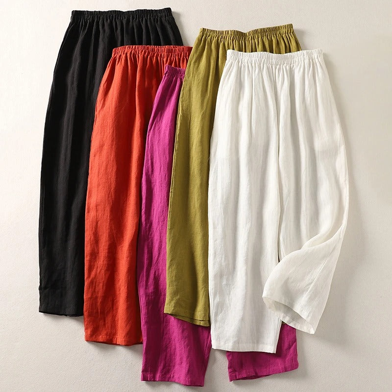 VERLAINE PARIS™ — Pantalon fluide en coton et lin