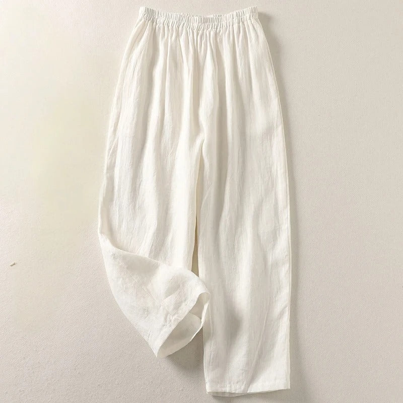 VERLAINE PARIS™ — Pantalon fluide en coton et lin