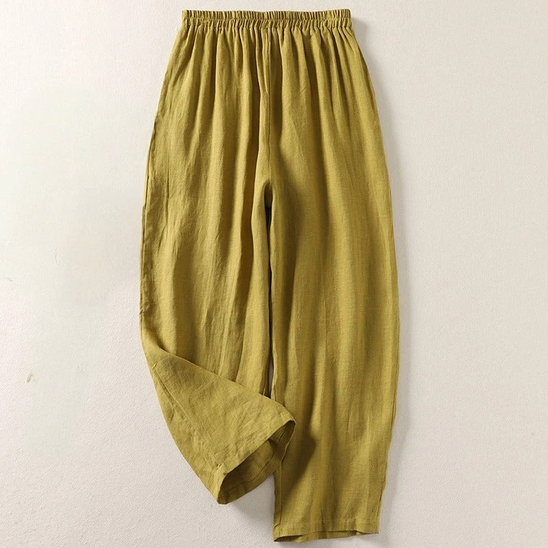 VERLAINE PARIS™ — Pantalon fluide en coton et lin
