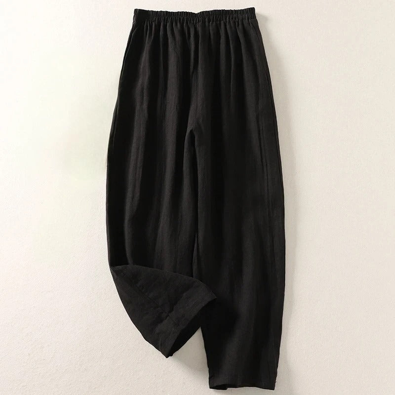 VERLAINE PARIS™ — Pantalon fluide en coton et lin