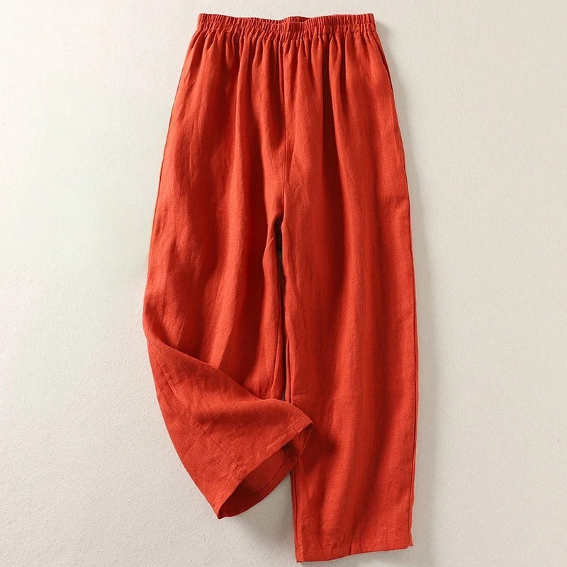 VERLAINE PARIS™ — Pantalon fluide en coton et lin