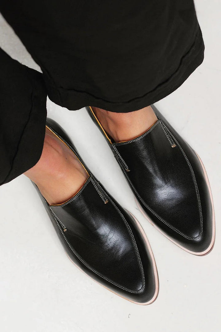 VERLAINE PARIS™ | Mocassin Patchwork Noir
