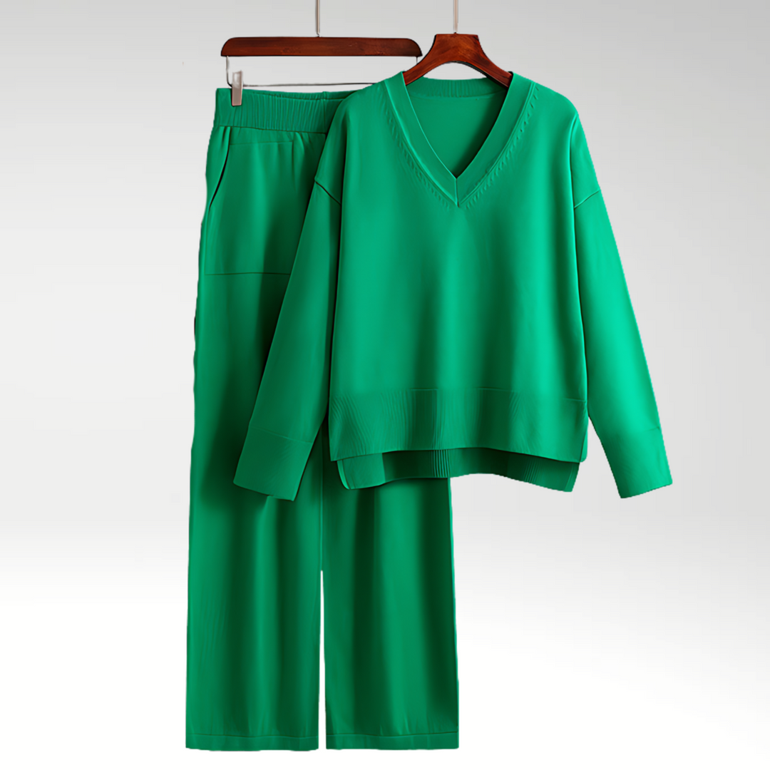 VERLAINE PARIS™| Luxe Ensemble deux pièces col V