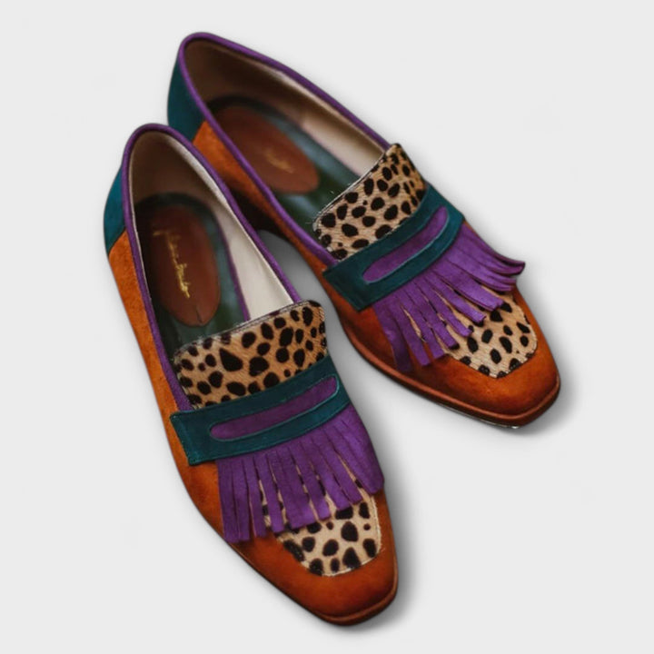 VERLAINE PARIS™ | Mocassin Marron Léopard
