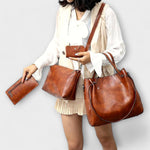 VERLAINE PARIS™- Ensemble de sacs vintage de 4 pièces
