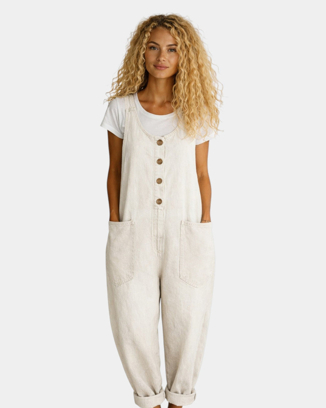 VERLAINE PARIS™|  Salopette en denim coton vintage lavé
