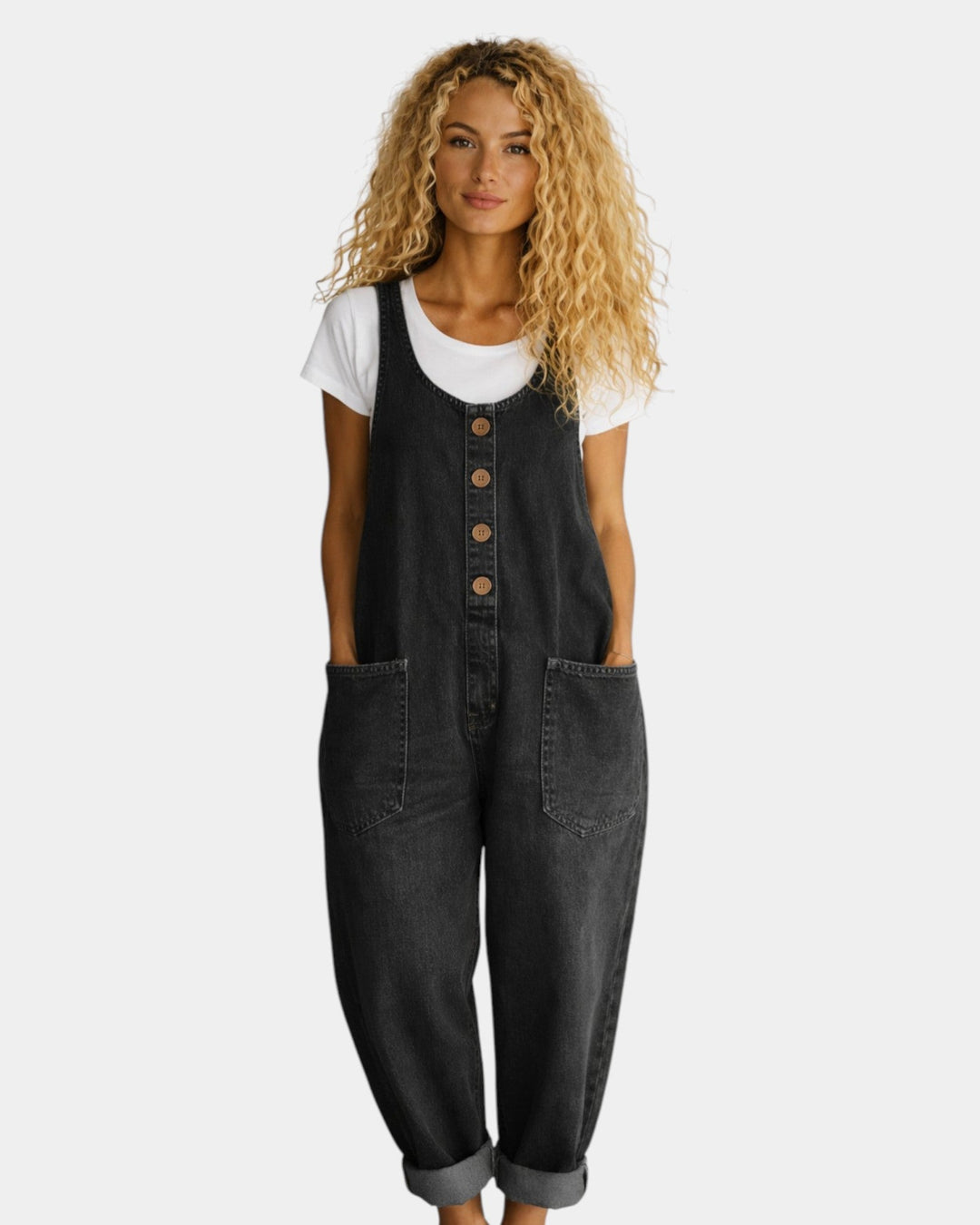 VERLAINE PARIS™|  Salopette en denim coton vintage lavé