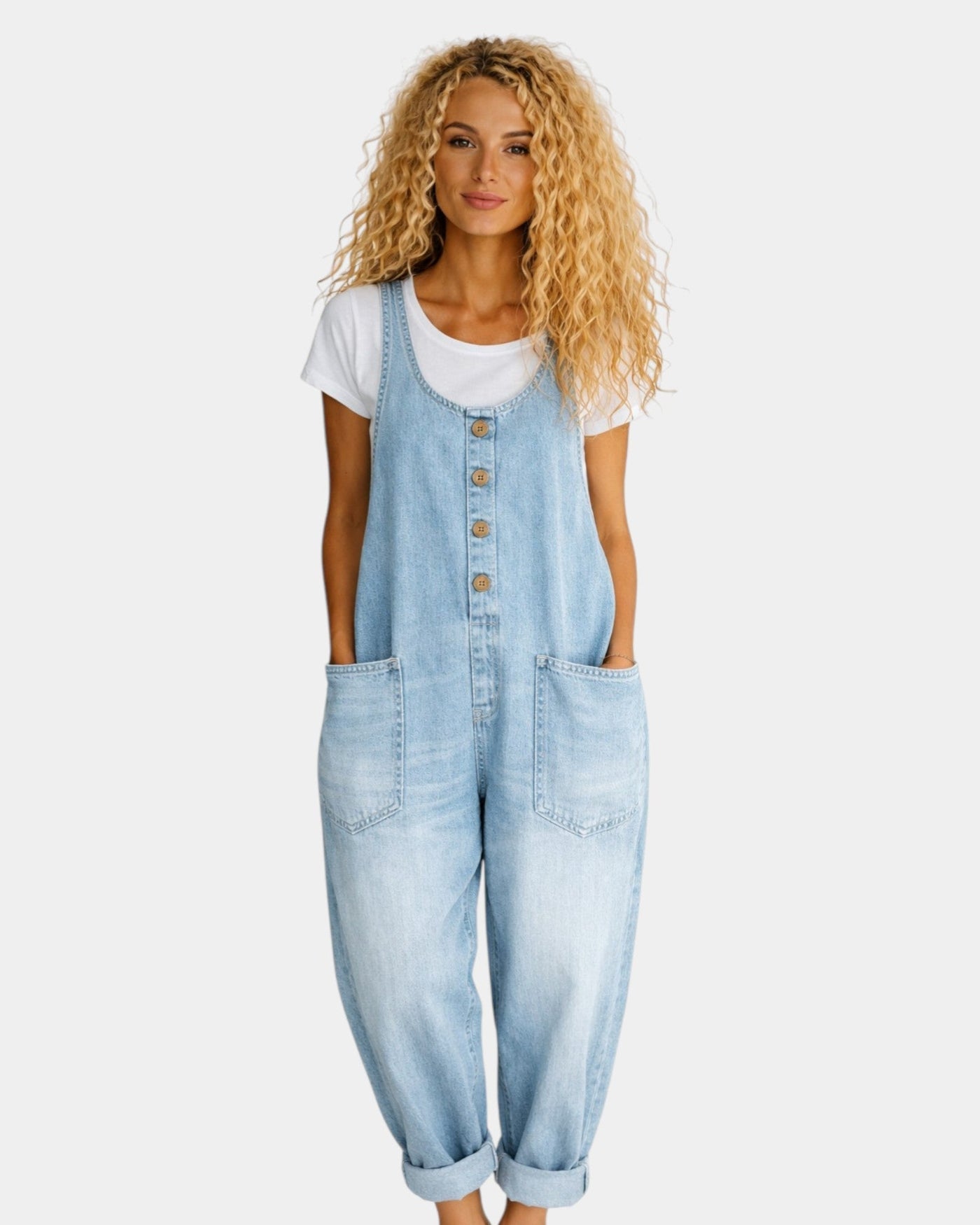 VERLAINE PARIS™|  Salopette en denim coton vintage lavé