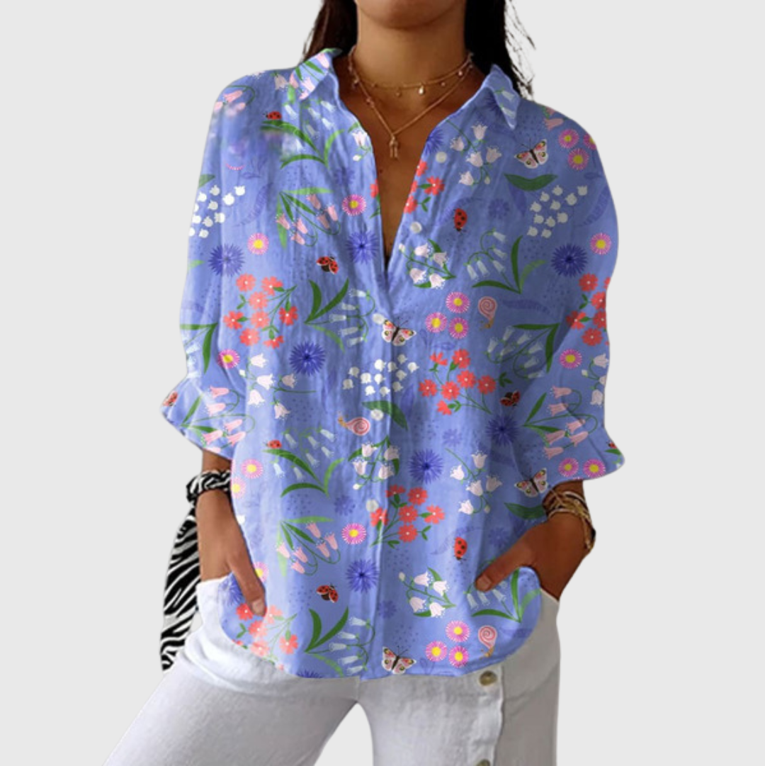 VERLAINE PARIS™ Blouse imprimée légère et colorée