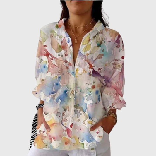 VERLAINE PARIS™ Blouse imprimée légère et colorée