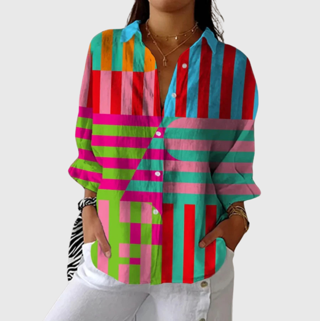 VERLAINE PARIS™ Blouse imprimée légère et colorée