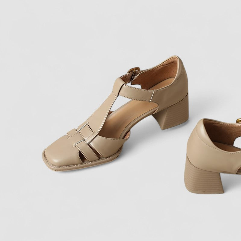 VERLAINE PARIS™– Talons blocs T-Strap orthopédiques
