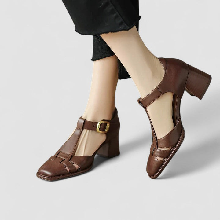 VERLAINE PARIS™– Talons blocs T-Strap orthopédiques