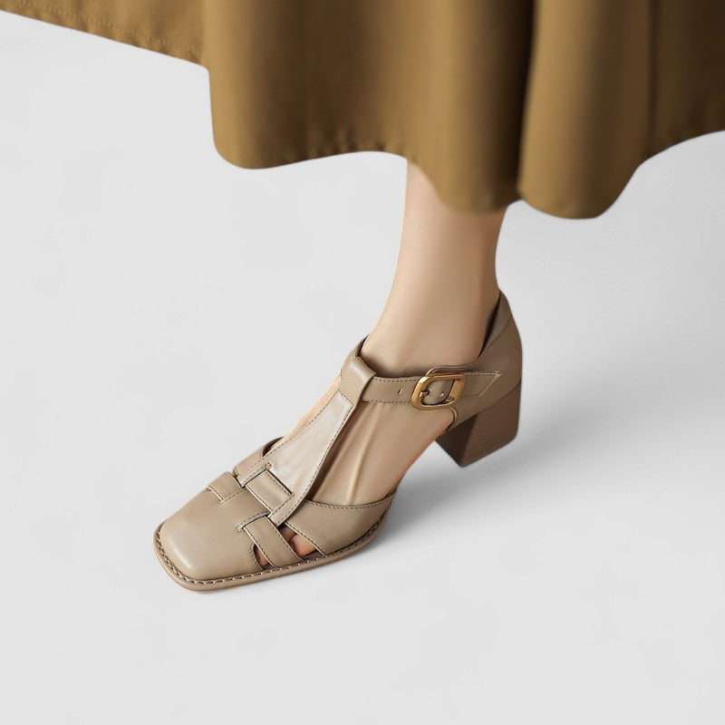 VERLAINE PARIS™– Talons blocs T-Strap orthopédiques
