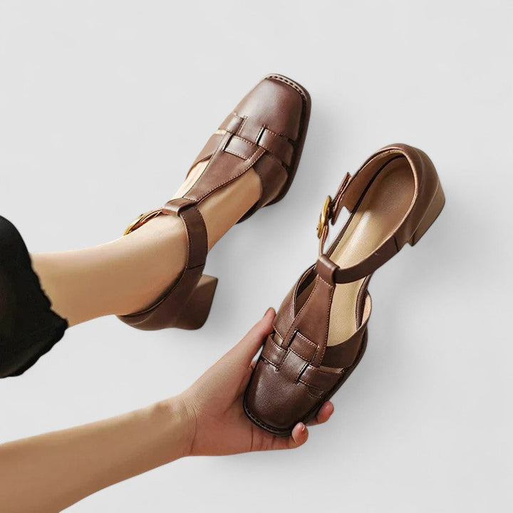 VERLAINE PARIS™– Talons blocs T-Strap orthopédiques