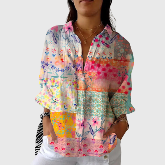VERLAINE PARIS™ Blouse imprimée légère et colorée