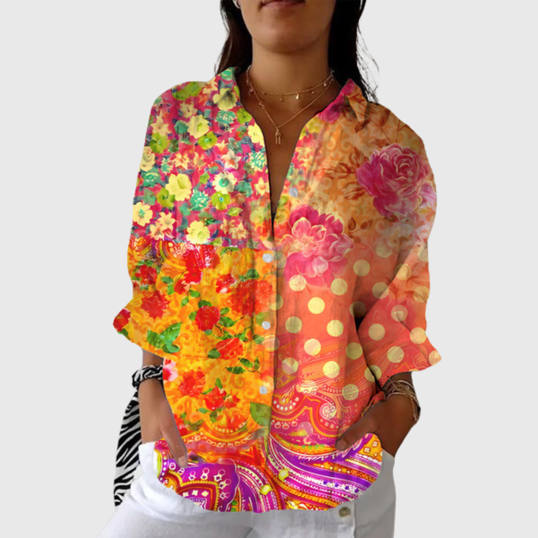 VERLAINE PARIS™ Blouse imprimée légère et colorée
