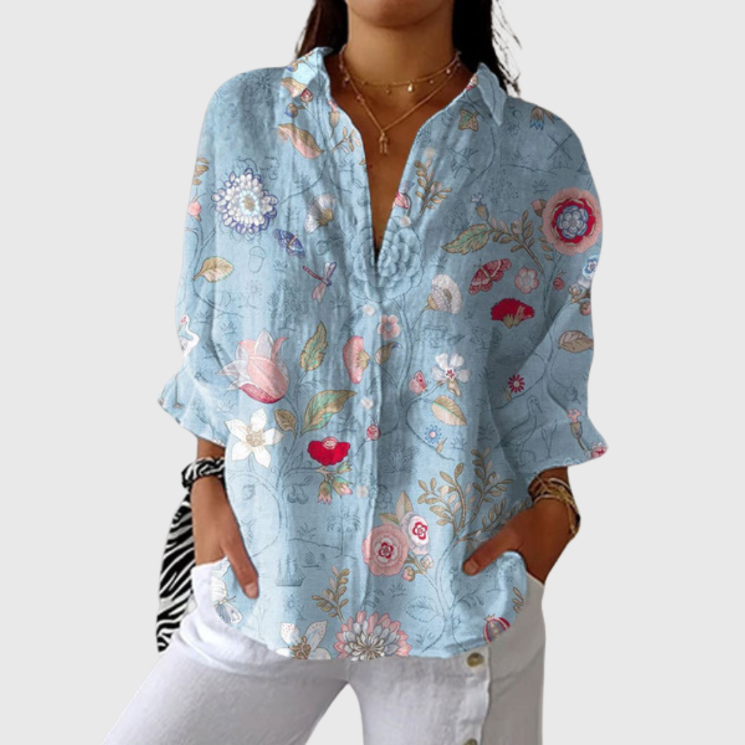 VERLAINE PARIS™ Blouse imprimée légère et colorée