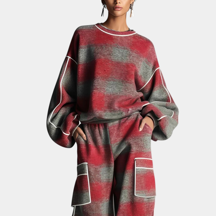 VERLAINE PARIS™| Ensemble Sweatshirt et Pantalon Color Block
