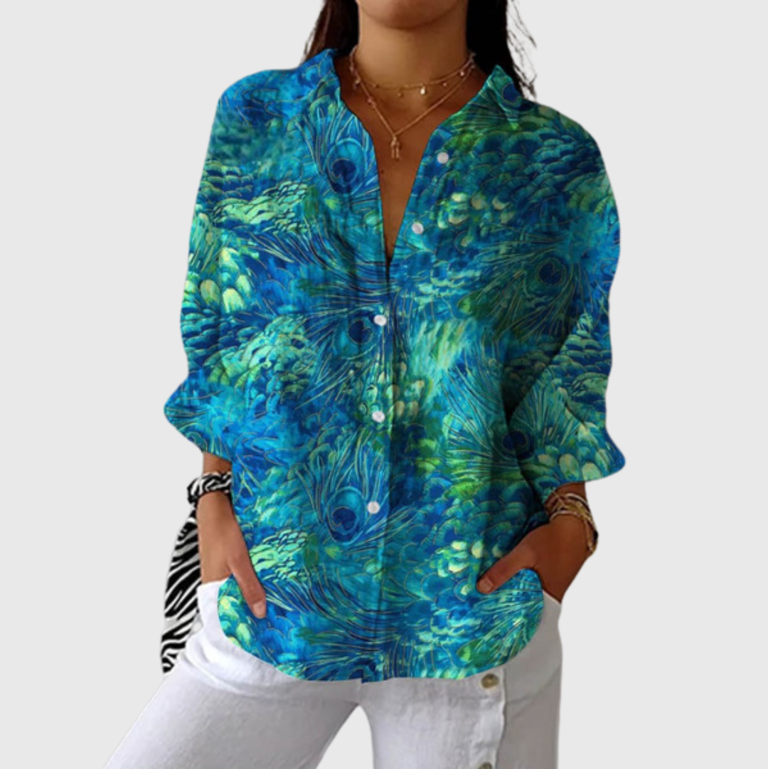VERLAINE PARIS™ Blouse imprimée légère et colorée