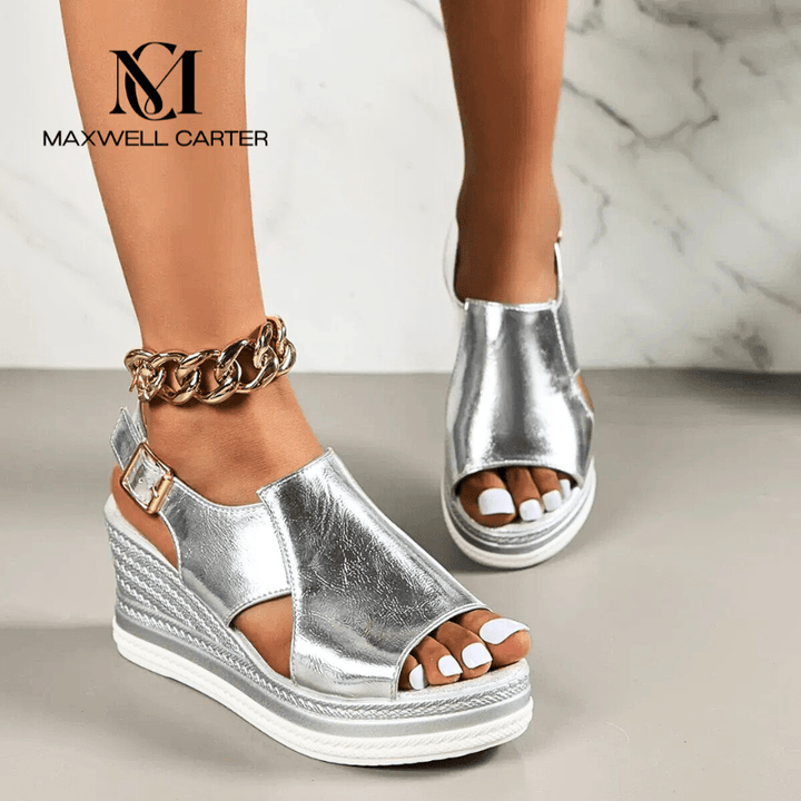VERLAINE PARIS™- Sandales Stylées Métalliques
