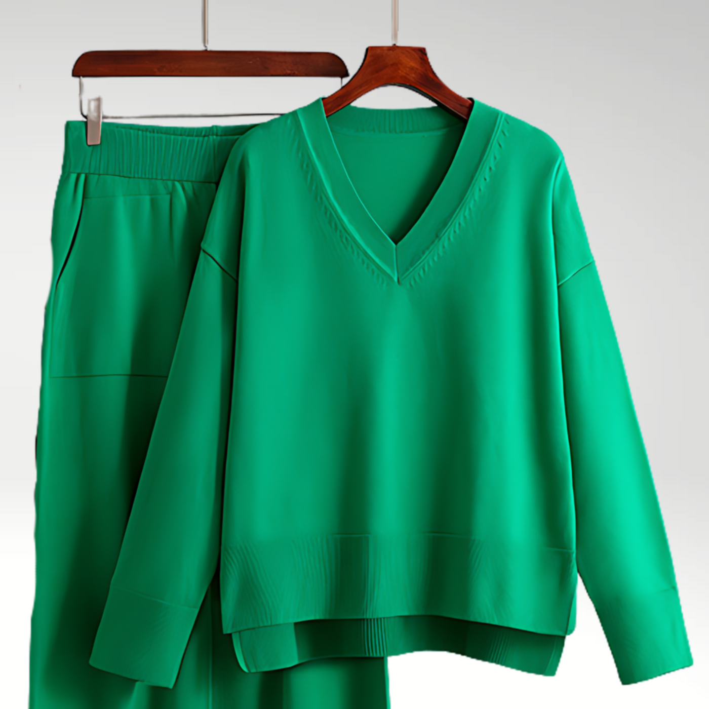 VERLAINE PARIS™| Luxe Ensemble deux pièces col V