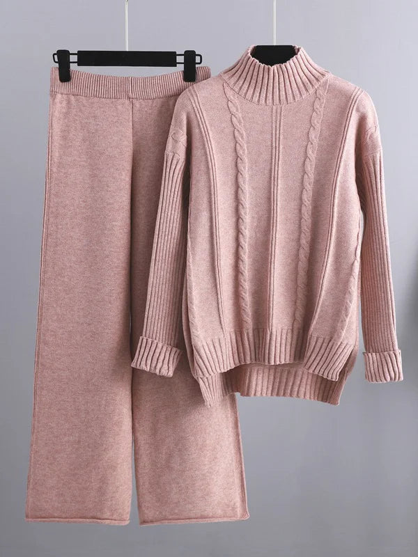 VERLAINE PARIS™ | Ensemble deux pièces Lounge en tricot torsadé