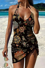 VERLAINE PARIS™– Tankini graphique fleuri avec short, effet ventre plat