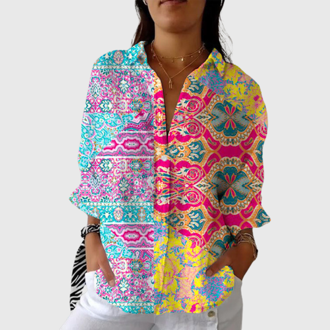 VERLAINE PARIS™ Blouse imprimée légère et colorée