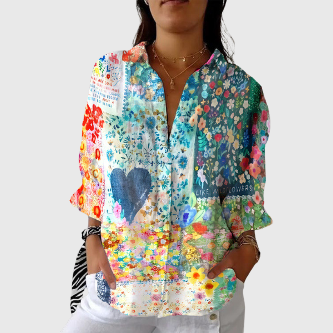 VERLAINE PARIS™ Blouse imprimée légère et colorée