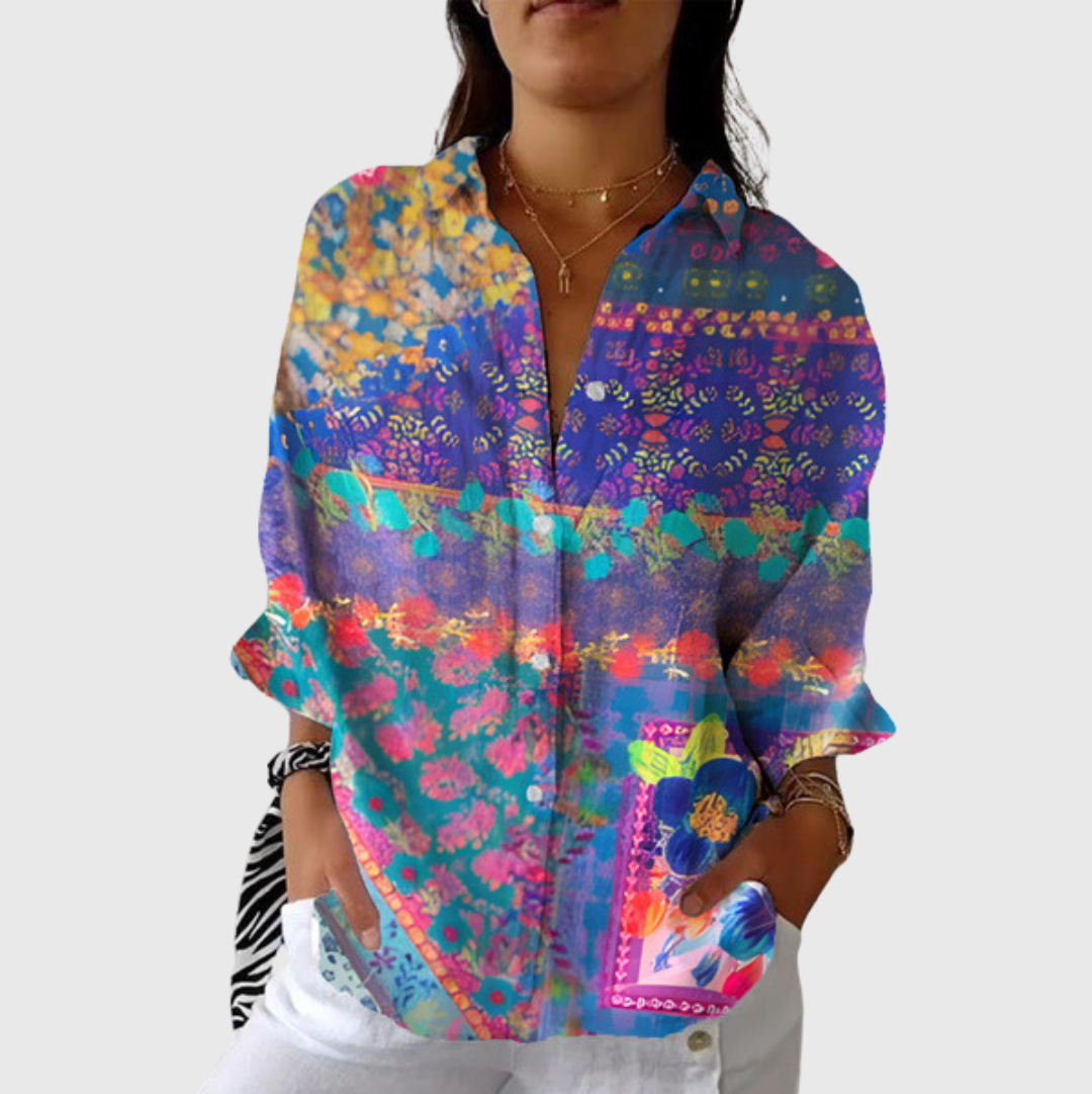 VERLAINE PARIS™ Blouse imprimée légère et colorée