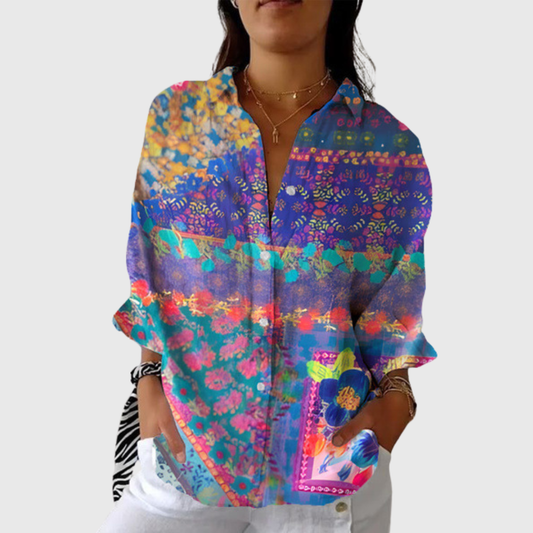 VERLAINE PARIS™ Blouse imprimée légère et colorée