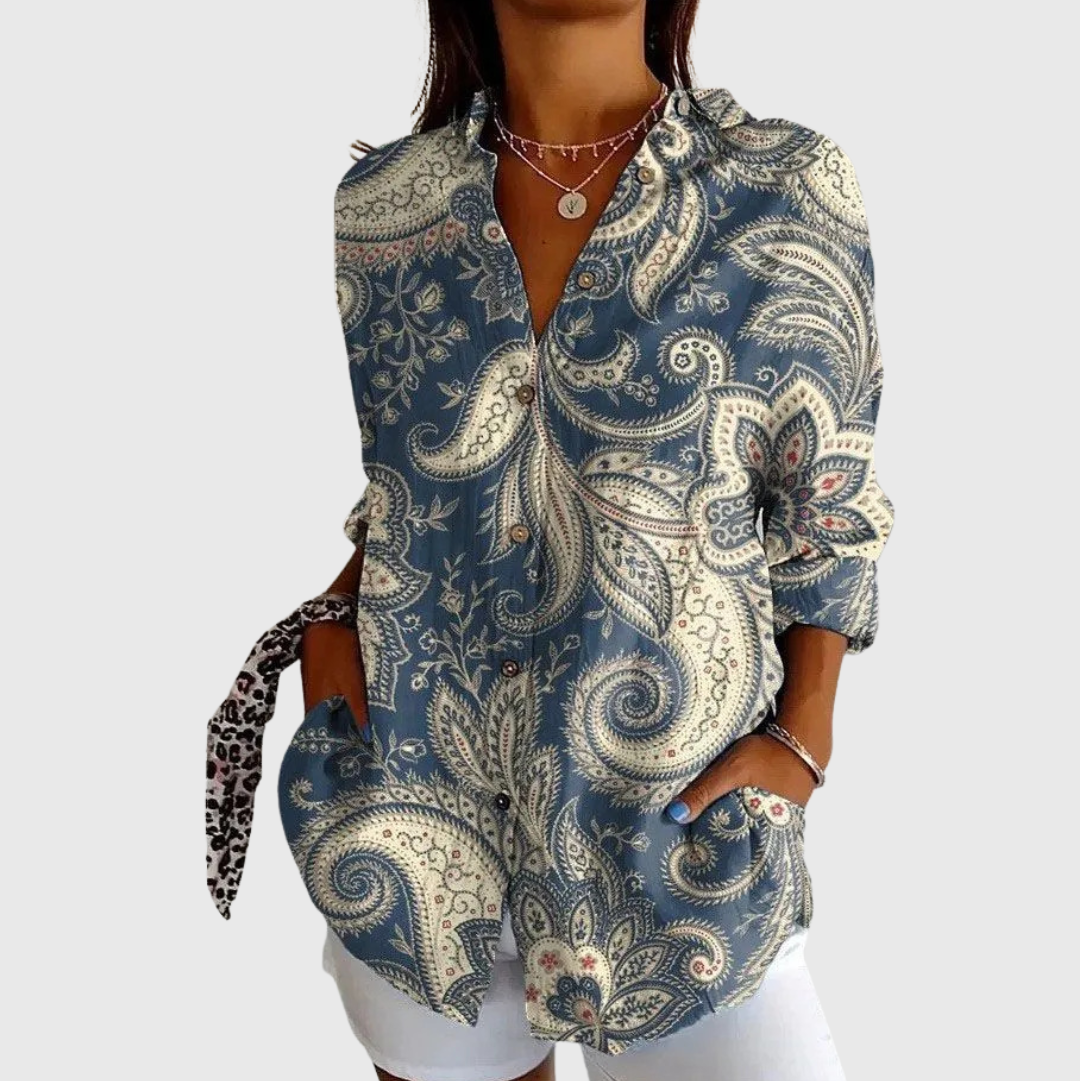 VERLAINE PARIS™ Blouse imprimée légère et colorée