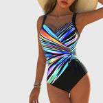 VERLAINE PARIS™ Maillot de bain à haute élasticité à la mode avec détail croisé à l'avant