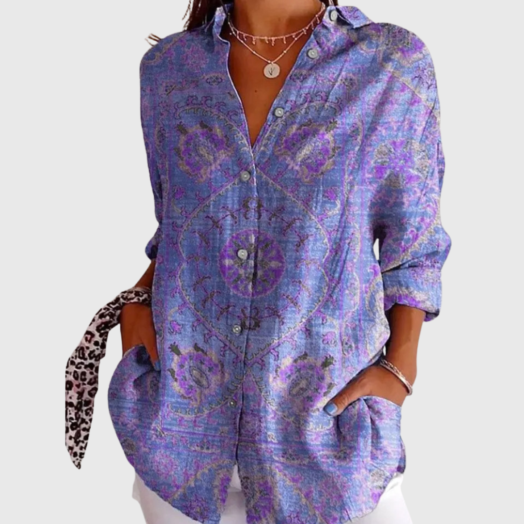 VERLAINE PARIS™ Blouse imprimée légère et colorée